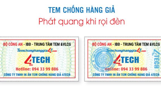 Kiểm tra tem chống hàng giả phát sáng